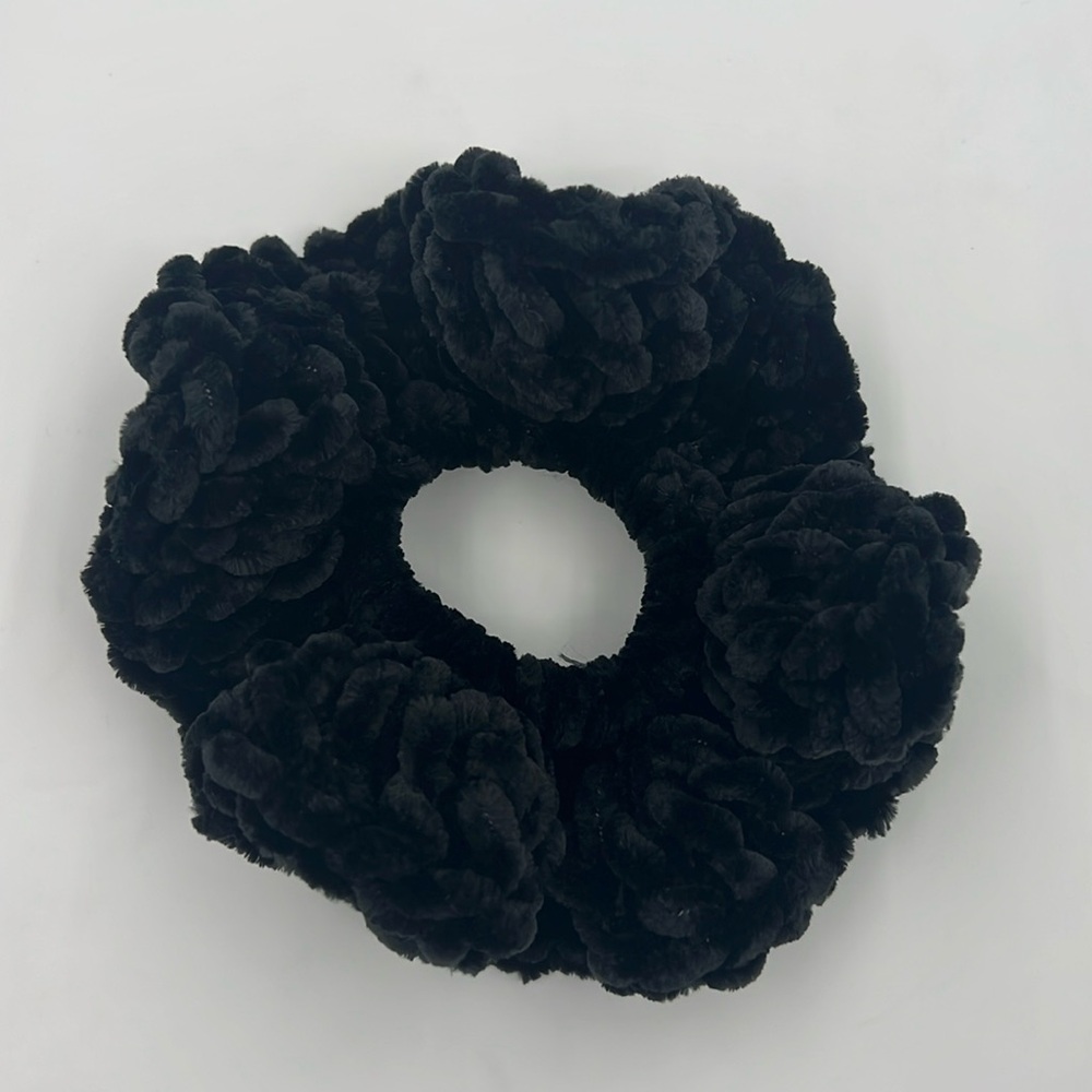 2 Oversized Scrunchies Hair Ties Crochet Handmade